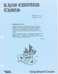 King Edward Times Volume 5, Number 32, November 9, 1979
