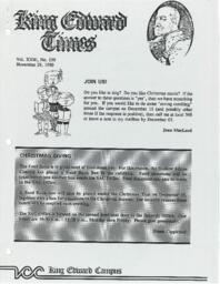 King Edward Times Volume 23, Number 130, November 29, 1990