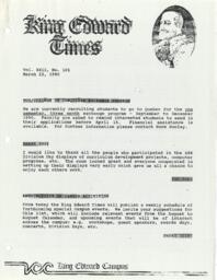 King Edward Times Volume 22, Number 101, March 22, 1990