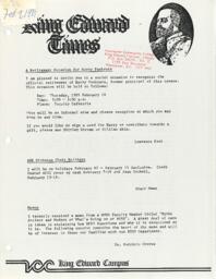 King Edward Times Volume 18, Number 43, February 9, 1989
