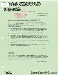 King Edward Times Volume 12, Number 46, February 26, 1987