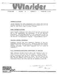 VVInsider Volume 6, Number 3, February 22, 1988
