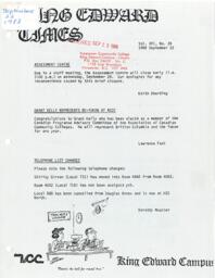 King Edward Times Volume 16, Number 24, September 22, 1988