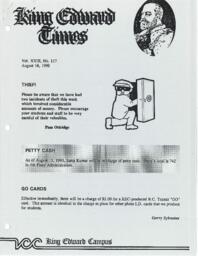 King Edward Times Volume 23, Number 117, August 16, 1990