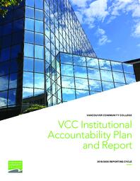 VCC Institutional Accountability Plan & Report 2019/20 Reporting Cycle
