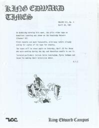King Edward Times Volume 7, Number 4, April 24, 1981