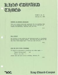King Edward Times Volume 5, Number 40, February 22, 1980