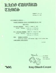 King Edward Times Volume 6, Number 44, February 27, 1981