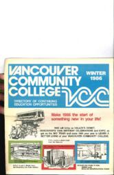 1986 Winter VCC Continuing Education Calendar