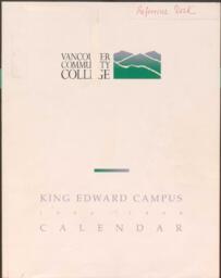 1994-1995 Vancouver Community College King Edward Campus Calendar