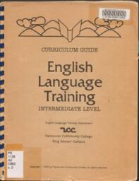 Curriculum guide: English language training intermediate level