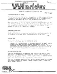 VVInsider Volume 3, Number 8, February 28, 1985