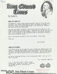 King Edward Times Volume 20, Number 81, November 2, 1989