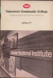 1976-1977 Vancouver Community College Vancouver Vocational Institute Calendar