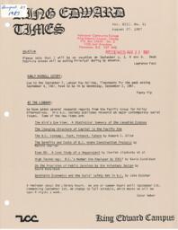 King Edward Times Volume 13, Number 21, August 27, 1987