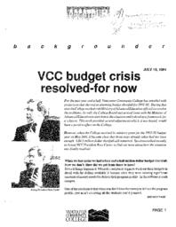 Spectrum Backgrounder (July 19, 1991)